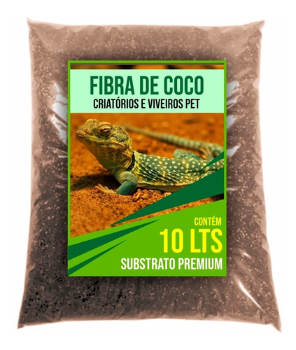Substrato Para Terrário Fibra Coco Pó Aranhas Iguanas 10 Lts