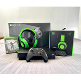 Xbox One X 1tb + Audífonos Gamer Razer Kraken Green + Juegos