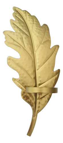 (2 #mold) Candelabro De Pared Con Forma De Hoja Metálica Par