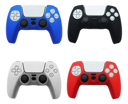 Capa Silicone Controle Dualsense Playstation 5 Ps5 + 8 Grips