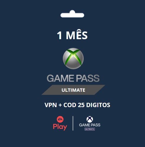 Xbox Game Pass Ultimate 1 Mês Código 25 Dígitos