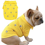 Bulldog Francés Bordado Algodón Perro Camisas Mascota Cach