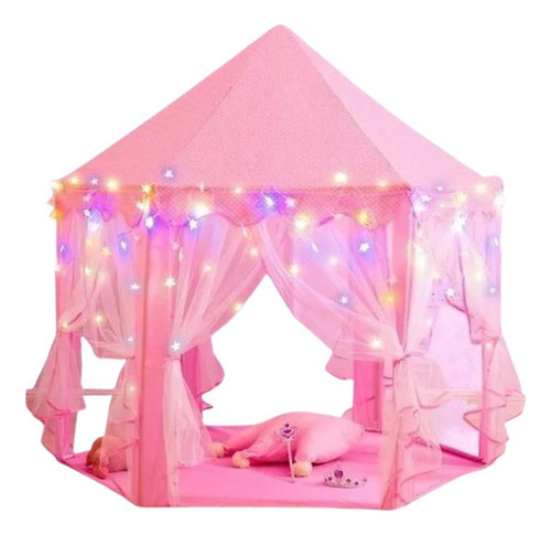 Barraca Infantil Princesa Com Luzes De Led Rosa Importway