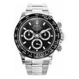 Reloj Rolex Daytona Plateado Y Negro - Acero - Calendario