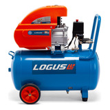 Compresor Aire Logus 2,5hp 50 Litros Portatil + Aceite Comp Color Azul Fase Eléctrica Monofásica Frecuencia 50 Hz