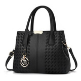 Bolsa Mujer Impermeable Mano Para Mujer Pu Bolso De Negro