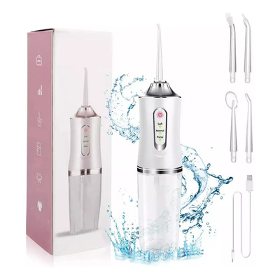 Tienda De Méxicoirrigador Bucal Limpiador De Dientes Recargable Portátil Con 4 Boquillas Color Blanco 230 Ml | MercadoLibre