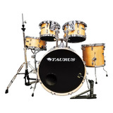 Bateria Taurus Mfp710 De Maple 5 Cuerpos Con Set De Fierros