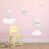 Pegatinas De Pared Lovely Label Elephant Para Niños De Pvc