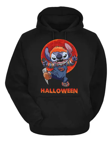 Sudadera Hoodie Stitch Chucky Luna Roja Noche De Halloween