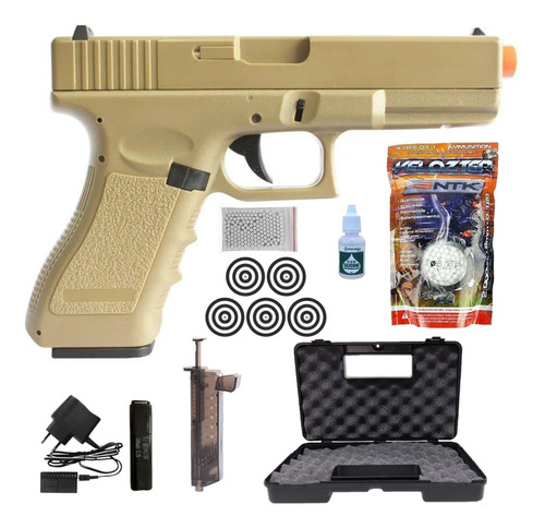 Pistola Elétrica De Airsoft Cm030 Rossi Glock G18 Automática