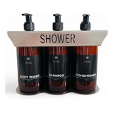 Hotel Dispenser C/ Soporte Inoxidable X3 Shampoo Crema Jabon