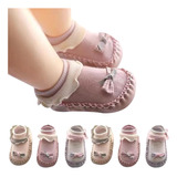5 Par Bebé Nio Calcetines Antideslizante Suela Zapatos [u]