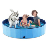 Piscina Plegable Para Perros Y Mascotas 140 Cm Por 30cm Azul