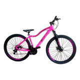 Bicicleta  Ksw Mwza Aro 29 17  21v Freios De Disco Mecânico Câmbios Shimano Tz Cor Rosa/preto