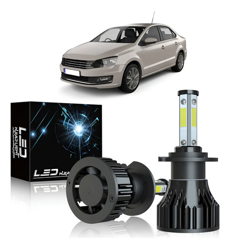 Kit De Focos Led H7 Para Volkswagen Vento 2016-2020 2021 Hig