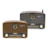 Radio Retro Vintage Portátil Recargable Bluetooth  Mp3 