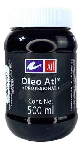 Oleo Atl 500ml Pintura Arte Pintores Colores A Escoger Color Del Óleo Negro Marfil 225