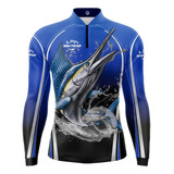 Camisa De Pesca New Fisher Com Proteção Uv Nf08 - Marlin