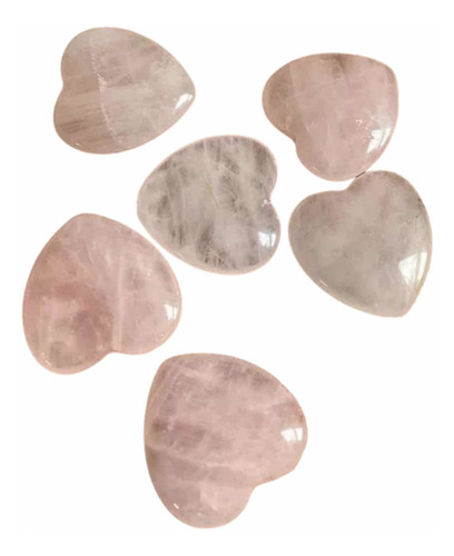 1 Corazón Cuarzo Rosa Piedra Atrae Amor Proteccion Reiki