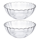 2 Tigelas Saladeiras Redondas 3l Bowls De Vidro Marinex