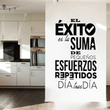 Vinilo Decorativo Para Pared Frases Letras El Éxito Es La...