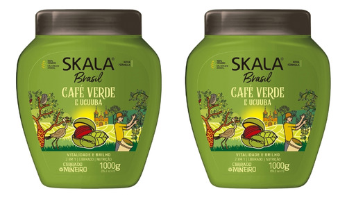 Creme Skala 1kg Cafe Verde E Ucuuba-kit C/2un