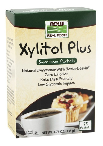 Xylitol Plus Endulzante S/calorías Dieta Keto 75 Sobres Xili