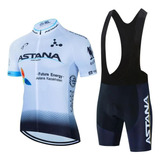 Playera Ciclismo Hombre Astana Verano Desgaste Traje De Rop