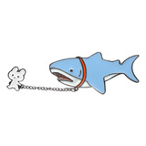.. Tiburón Lindo Dibujo Metal Broche Pin Insignias Para Ropa