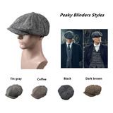 Peaky Blinders Boina Tolly Shelby Boinas Negro Blanco-l