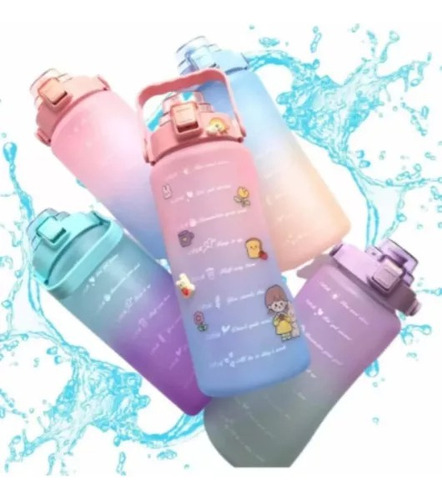Botella De Agua Squeeze De 2 Litros, Multicolor, Rosa