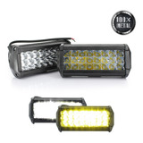 Par Faros Barras 48 Led Dual Bicolor Blanco Ambar Estrobo F1