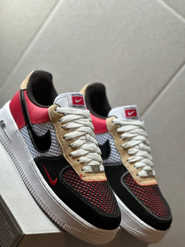 Nike Airforce One Low Red Gym Black #6