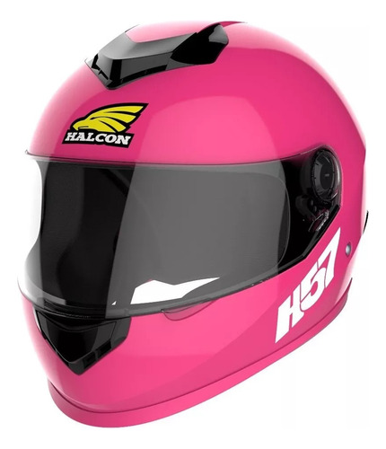 Casco Para Moto Integral Halcon H57 Mujer Rosa Xl Año 2024