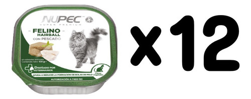 Alimento Húmedo Nupec Hairball Gato Pack 12 pzas