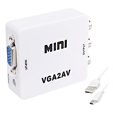 Xmsjsiy Vga A Av Rca Convertidor Compuesto Adaptador Caja Co