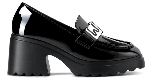 Zapatos Negro Mocasines Formales Mujer Moda Social Weide