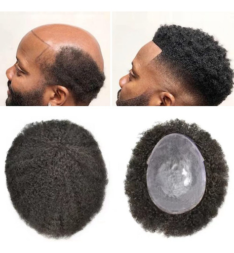 Healthlif Toupee Afro Para Hombres Negros, Unidades De Cabel