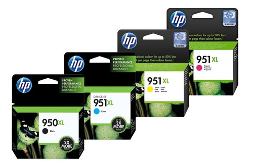 Combo Hp 950xl Negro + Hp 951xl Colores 8600 8620 8610