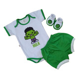 Conjunto Kit Bebê Hulk Infantil Oferta Qualidade