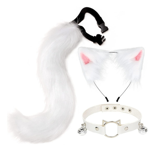 L Orejas De Gato Y Colas De Animal Lobo Zorro Cosplay