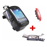 Kit Accesorios Bicicleta Portacelular Luz Multiherramienta