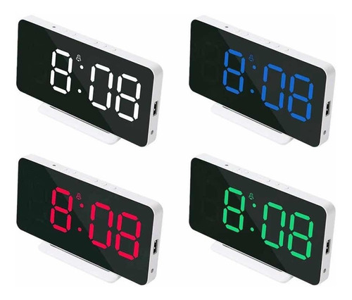 Reloj Despertador Digital Led Tipo Cronómetro Moderno
