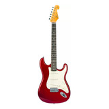 Guitarra Strato Vintage Sx Sst62 Vermelha Detalhe No Corpo