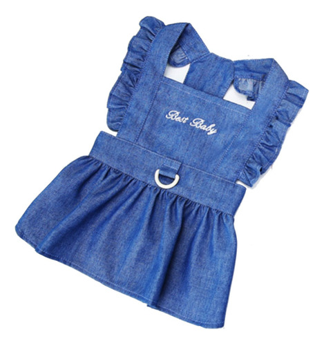 Vestido Para Perrita Azul Bonito, Fresco Talla  M  3-4