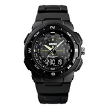 Reloj Hombre Skmei 1454 Sumergible Digital Alarma Cronometro Malla Negro/negro