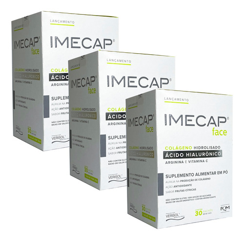 Colageno Imecap Verisol Com Acido Hialuronico Kit P/ 3 Meses