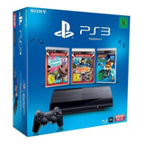 Sony Playstation 3 Super Slim 500gb    3 Jogos Originais 