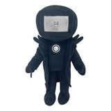 Skibidi Toilet Tv Man Black Muñeca Peluche Juguete Regalo A